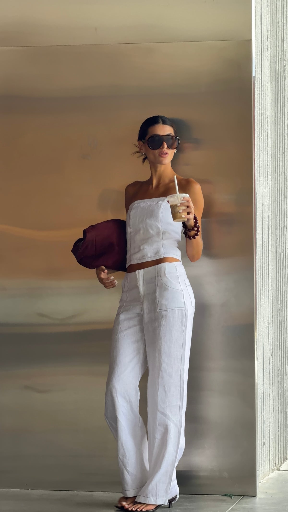 VERA LINEN PANT WHITE