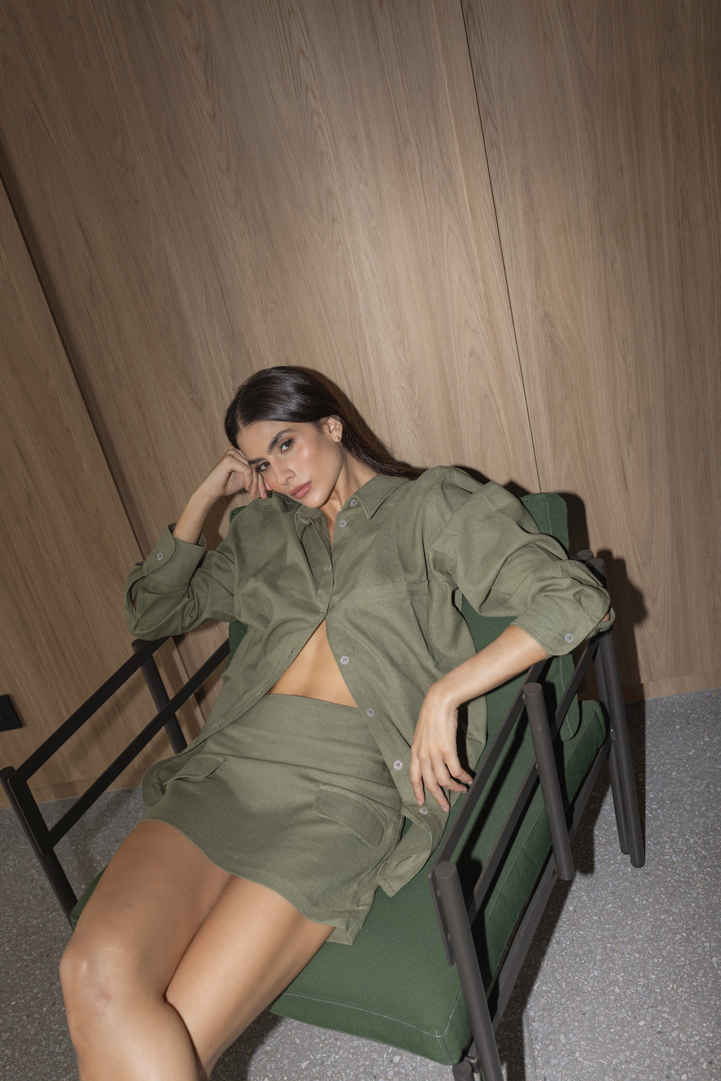 Olive Linen Shirt