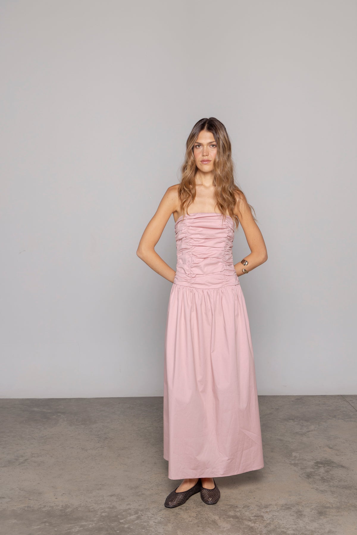 ELISA MIDI DRESS ROSE