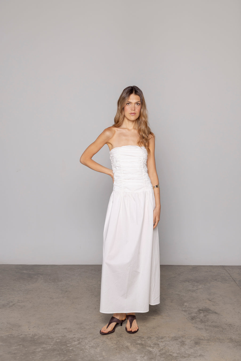 ELISA MIDI DRESS WHITE