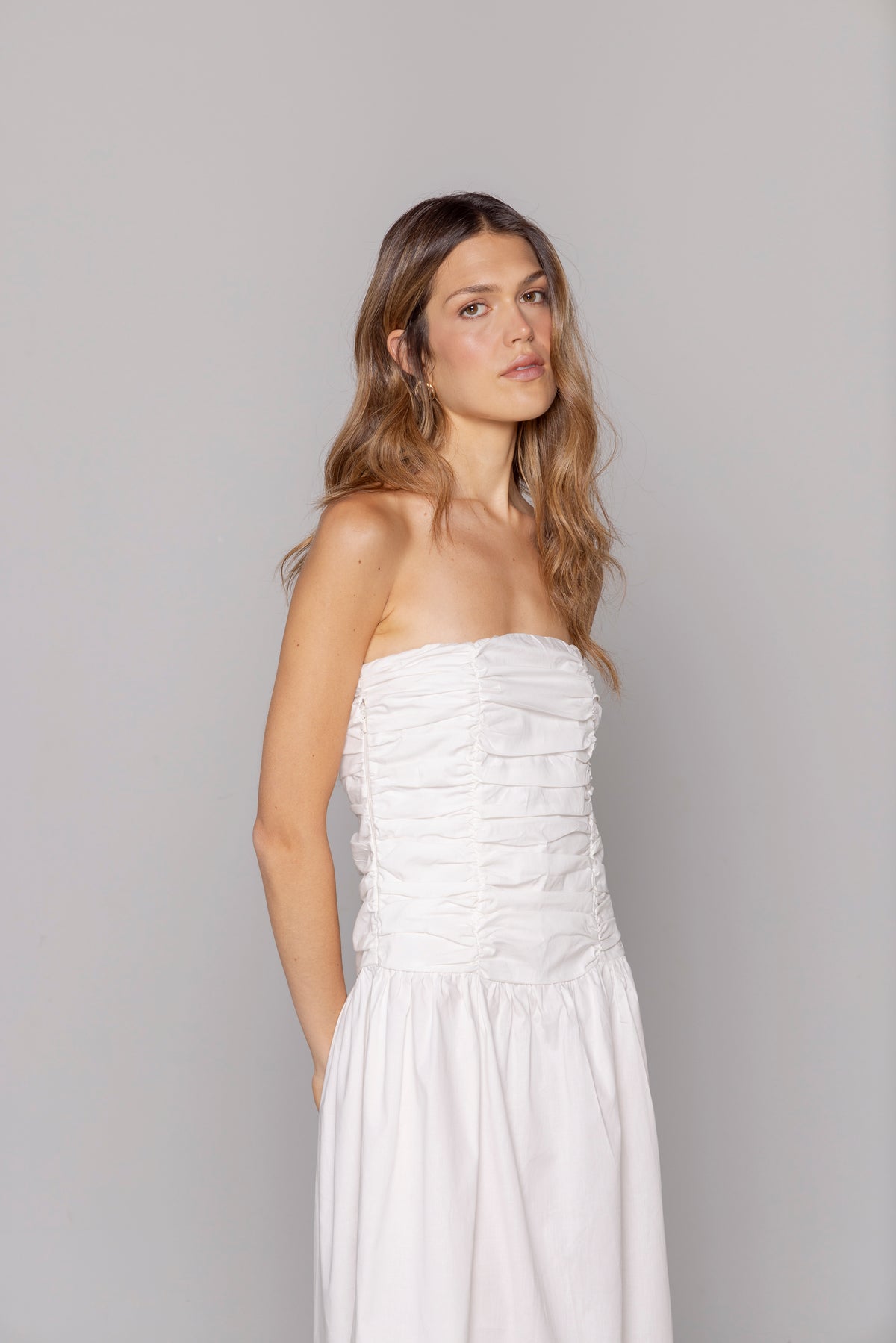 ELISA MIDI DRESS WHITE