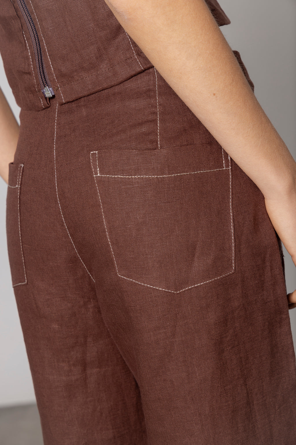 VERA LINEN PANT CHOCOLATE