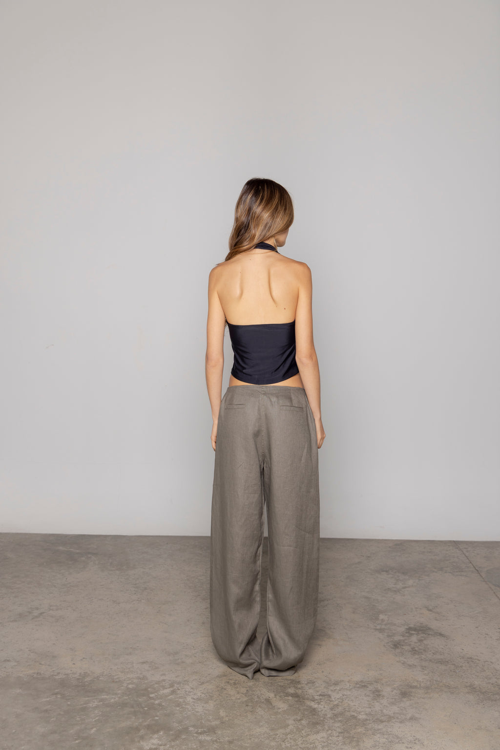 NORA LINEN PANT MILITARY