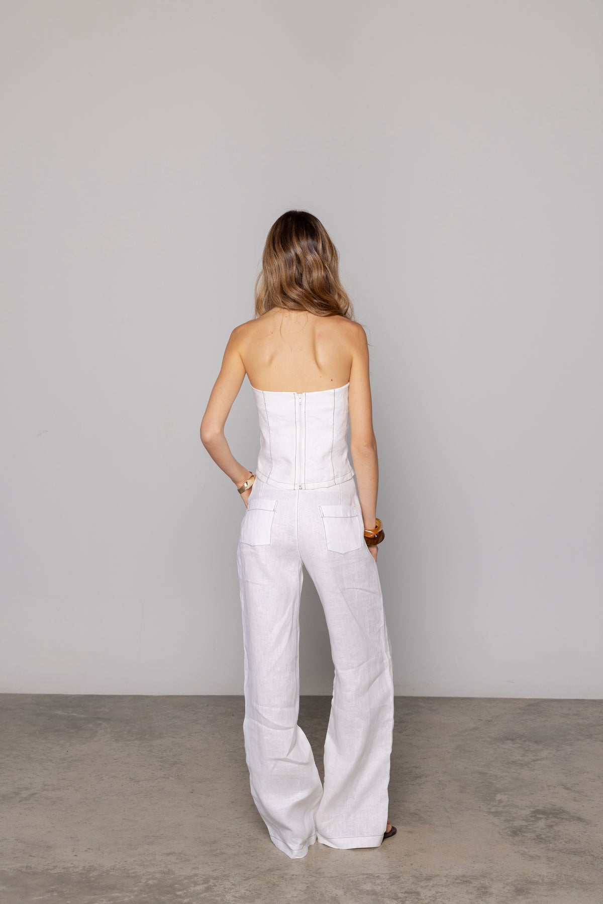 VERA LINEN PANT WHITE