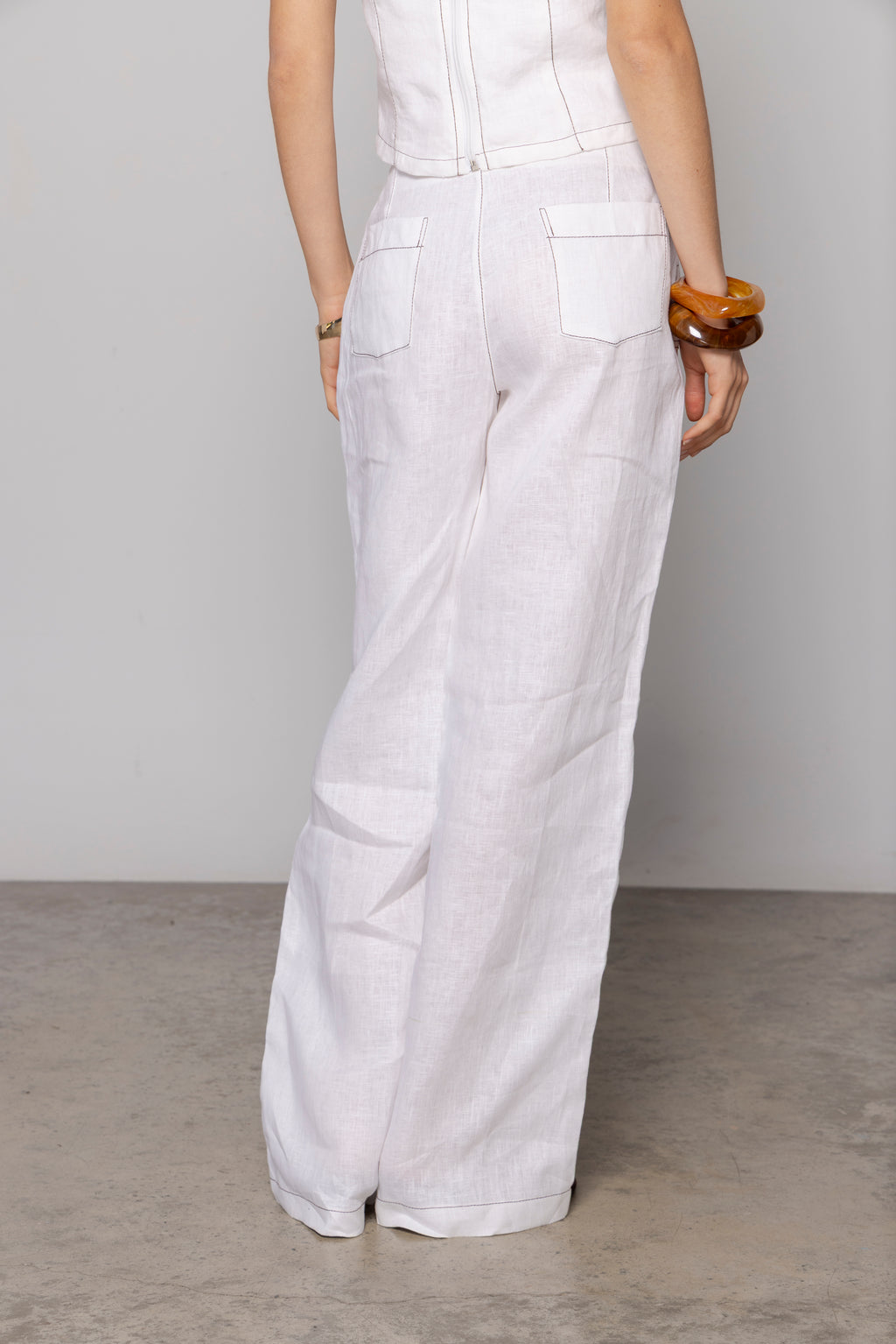 VERA LINEN PANT WHITE
