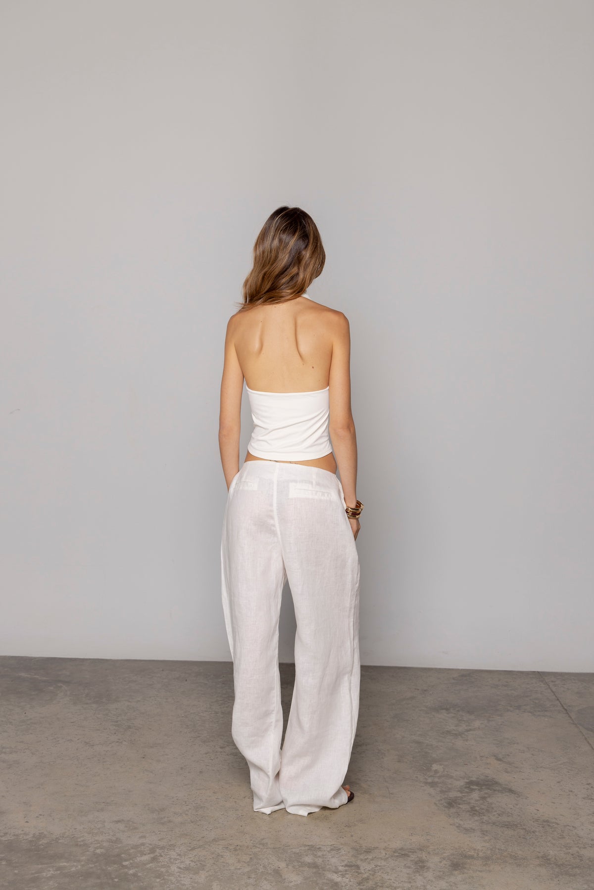 NORA LINEN PANT IVORY